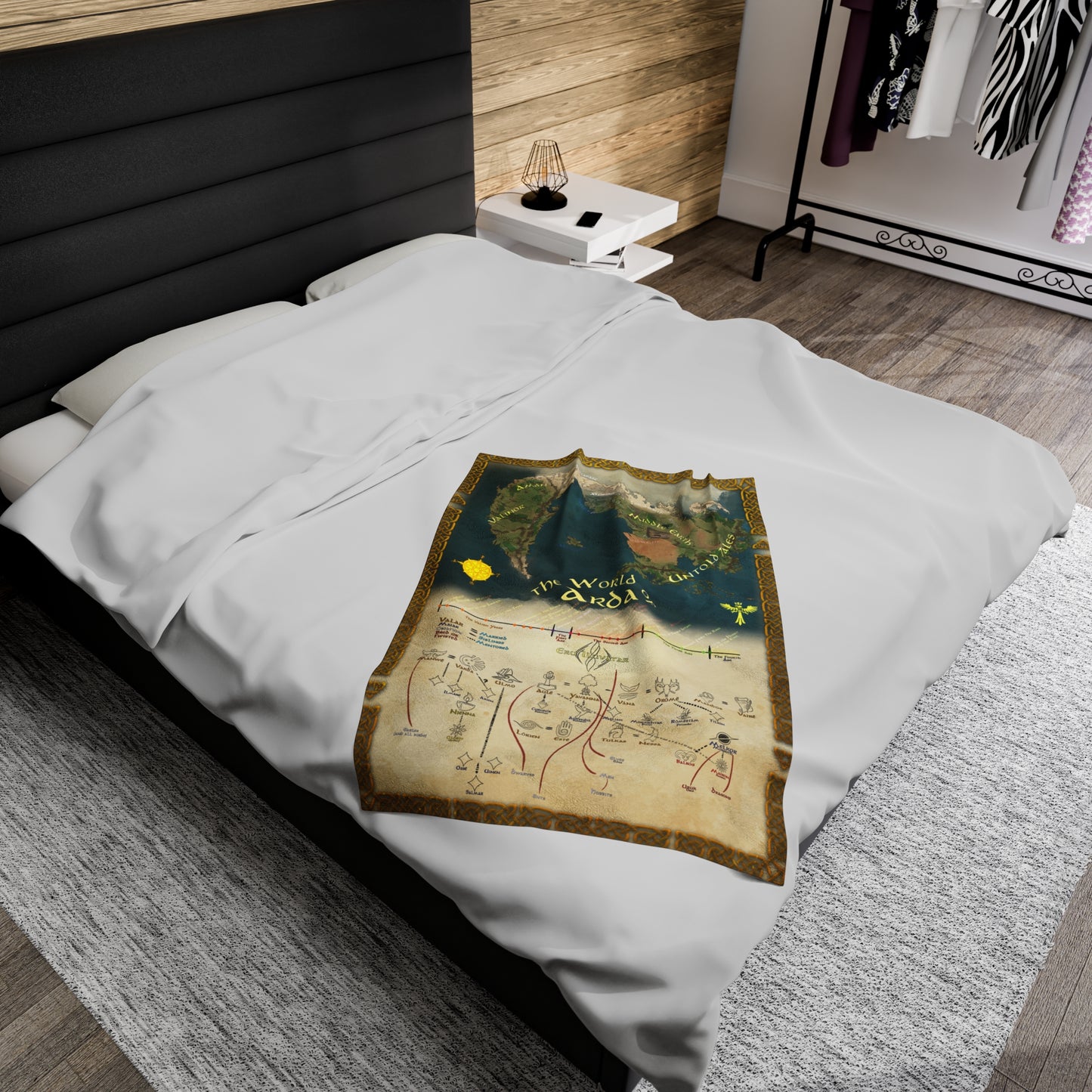 Map of Arda Velveteen Plush Blanket